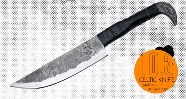 BUMPY BAZAR Raven hilt head Norse Viking-styled Knife 10.3" - Hand Forged 6.5" Carbon Steel Blade - unique anti slip leather handle grip - Image 6