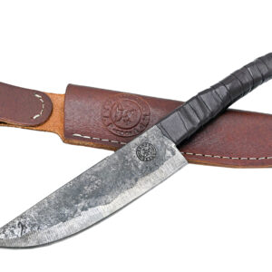 BUMPY BAZAR Raven hilt head Norse Viking-styled Knife 10.3" - Hand Forged 6.5" Carbon Steel Blade - unique anti slip leather handle grip (Copy)