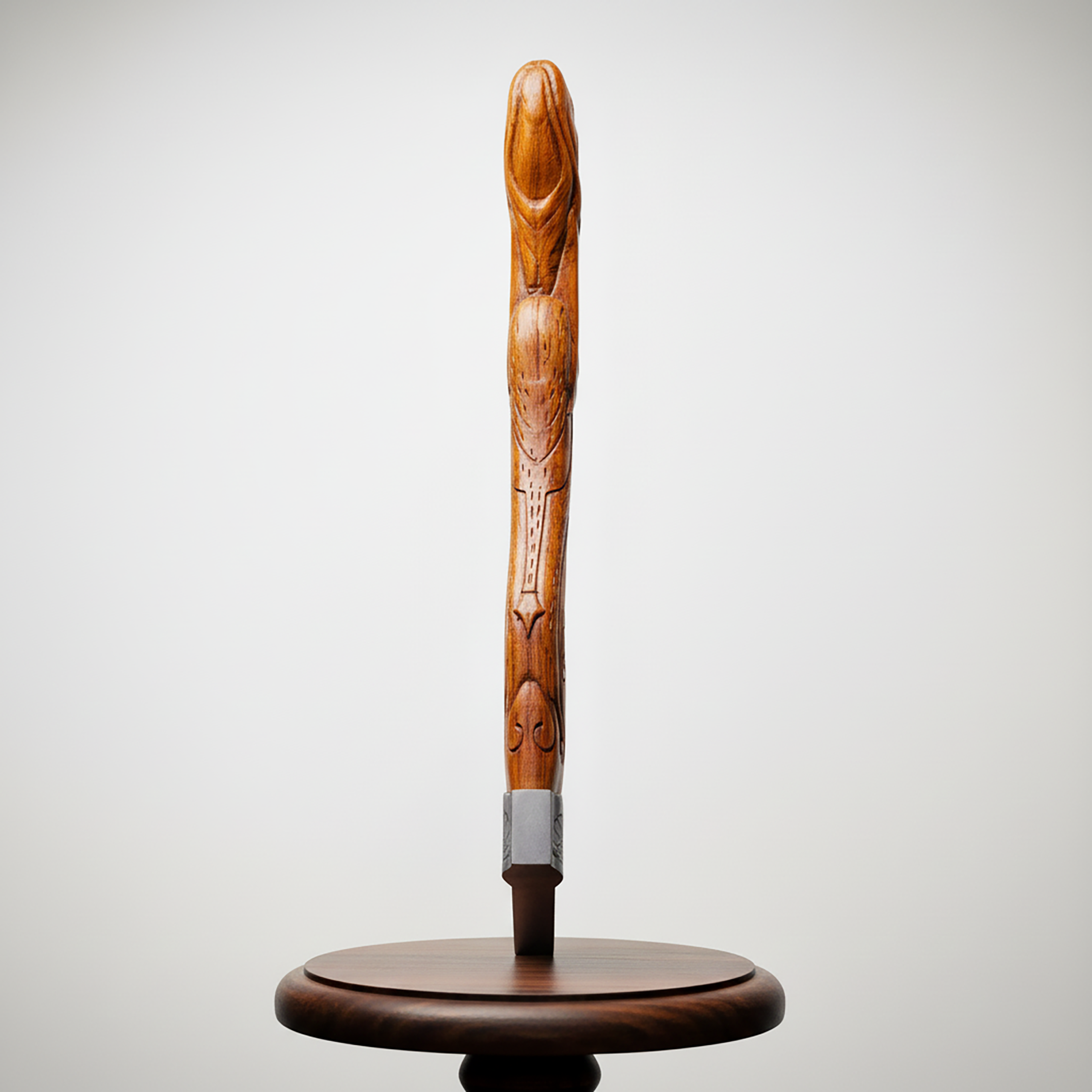 Hand Carved Mermaid Sculpture Artisan Axe - personalization Gift for Collectors with Wooden Box - Image 5