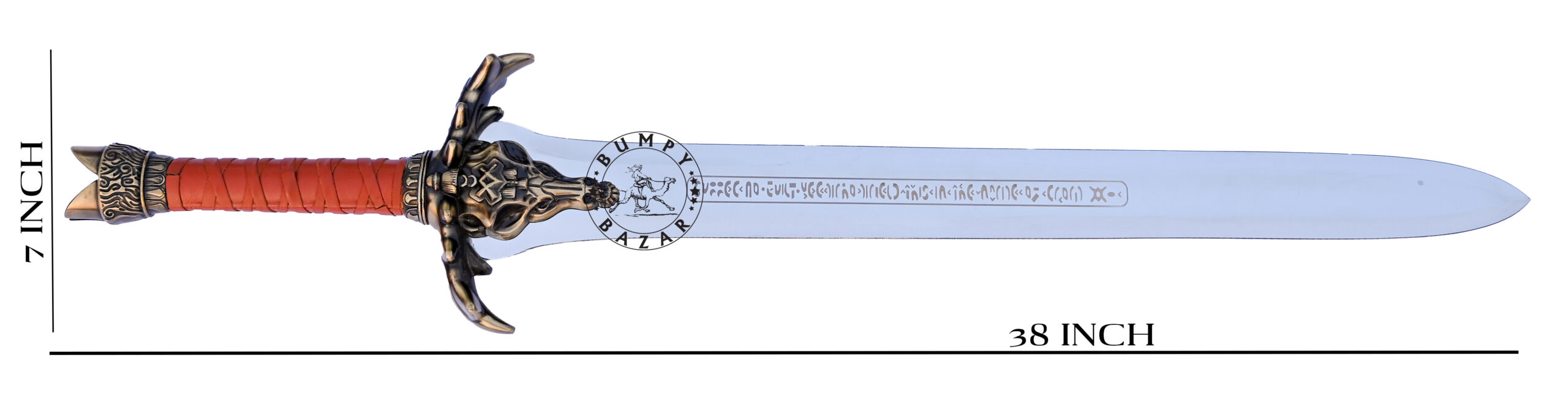 39" Conan Atlantean Father's Sword - Decorative Stainless Steel Collectible handmade sword - Image 2