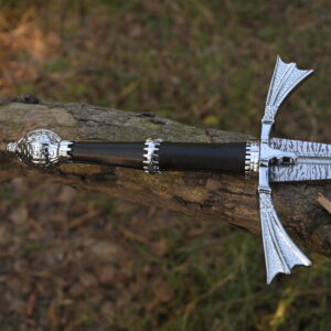 Dark Sister Fantasy Sword - 41-Inch Handcrafted Blade with Ornate Guard and Wall Mount - Medieval Dragon Sword Replica (Copy)