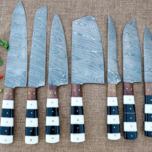 7pc Damascus Steel Kitchen Knife Set | Professional Culinary Tools BY BUMPY BAZAR