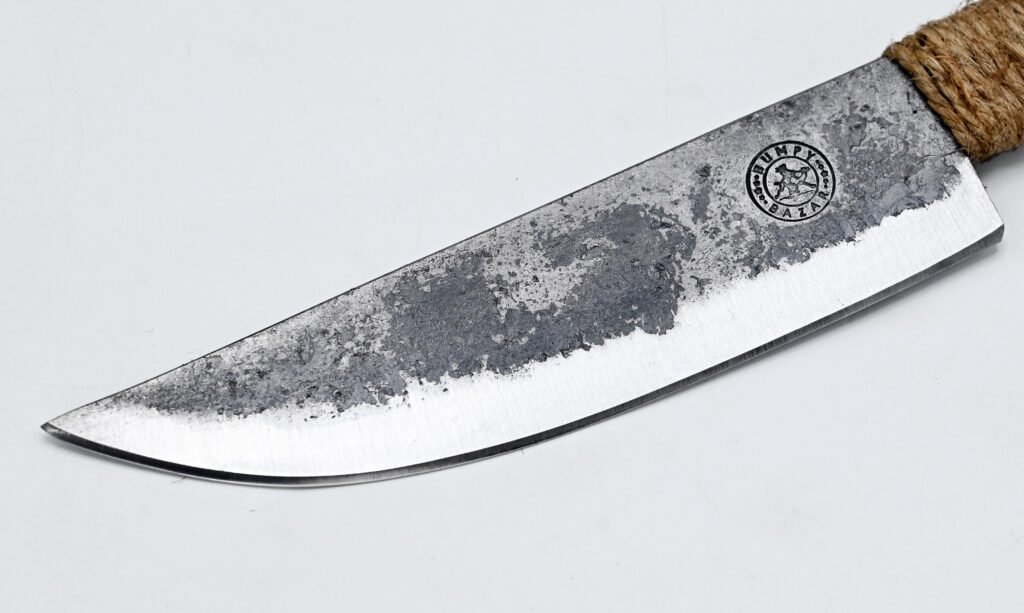 Hand Forged Viking Seax Knife - Raven Pommel Norse Utility Tool - Celtic Outdoor Camping Blade