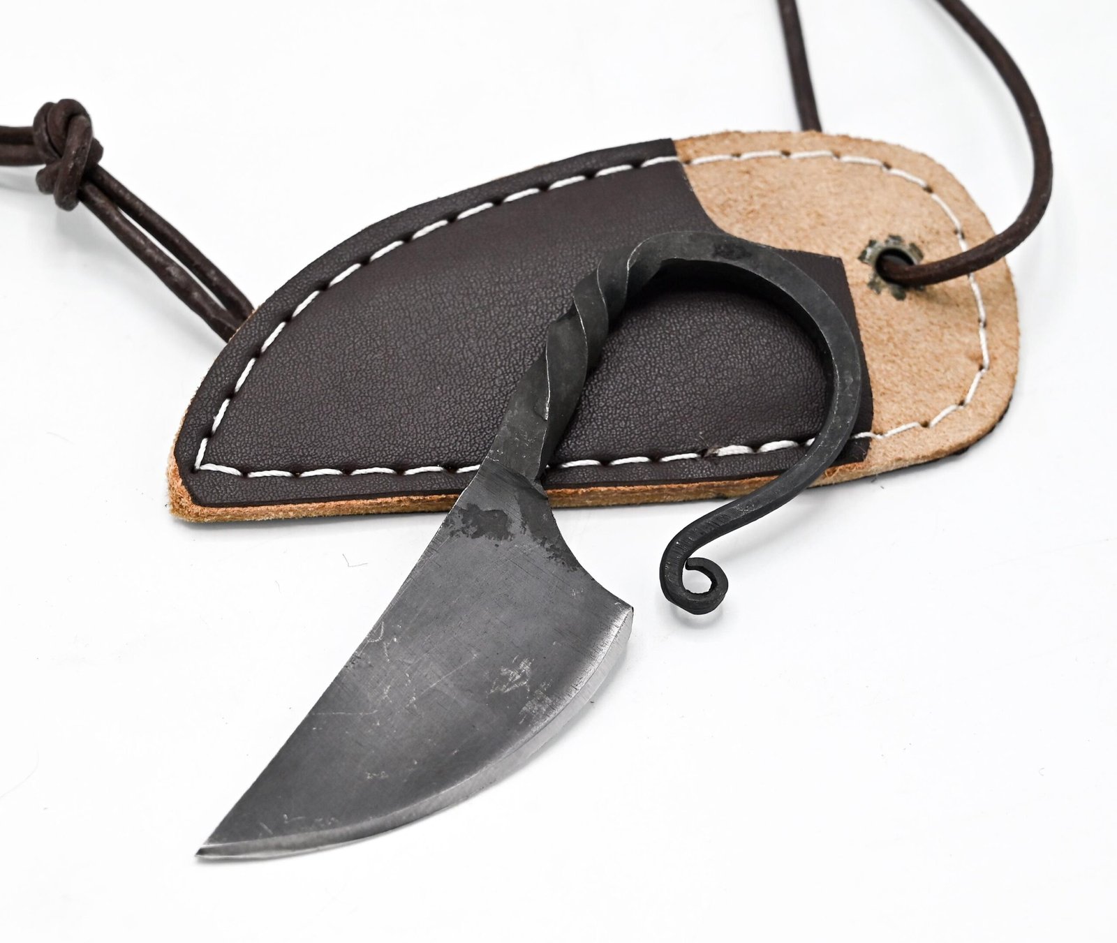 Hand Forged Viking Style Knife – Raven Hilt head Utility knife - Carbon Steel full tang