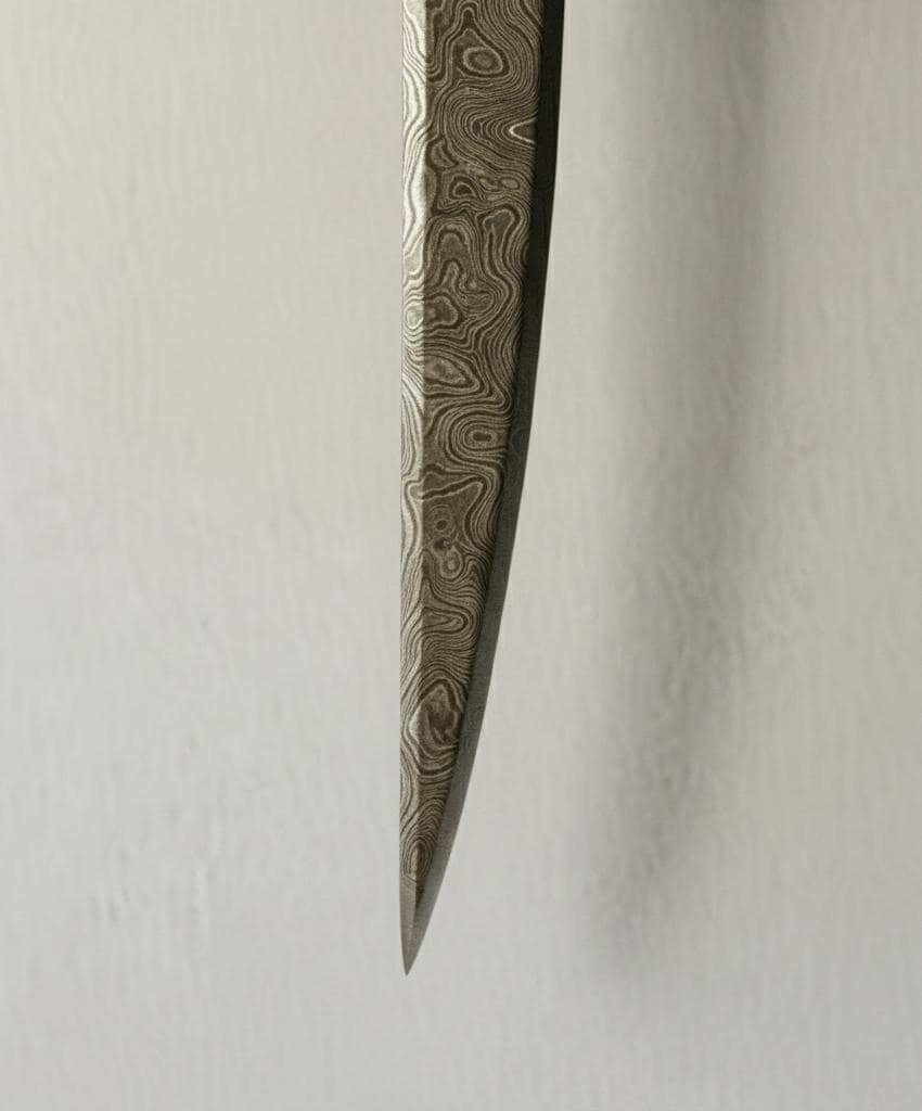 Handcrafted Damascus Steel Shadow Box - Framed Luxury Wall Decor for Office or living room